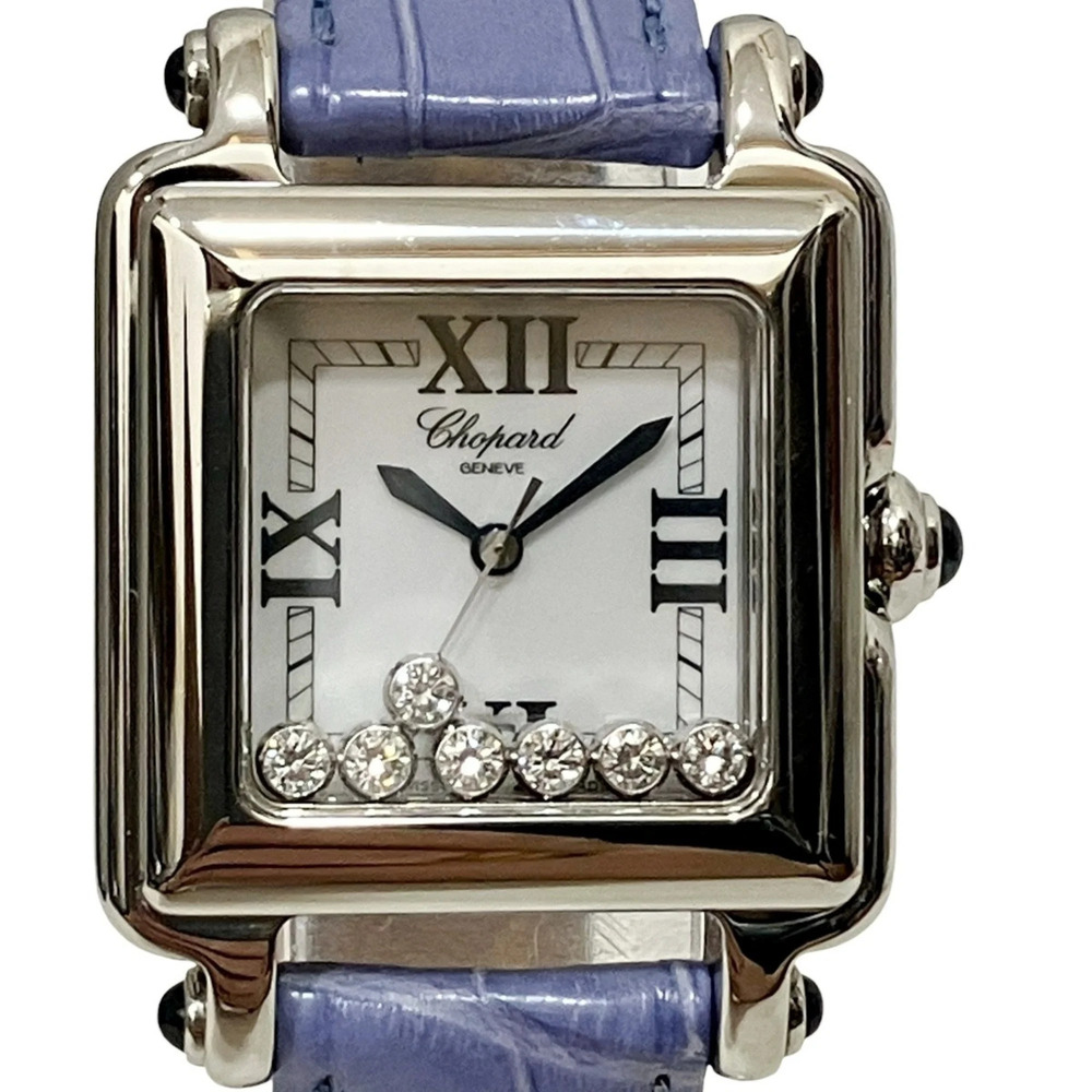 Chopard Happy Sport watch, total weight 36.8g, stainless steel, genuine leath...
